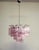 Pink Italian Pink Glass Tube Chandeliers, 1970s, Set of 2 For Sale - Image 8 of 16