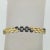 Contemporary Blue Sapphire Link Bracelet in 14K Yellow Gold For Sale - Image 3 of 6