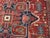 Textile Antique Red & Blue Heriz Rug Rare Square Size For Sale - Image 7 of 8