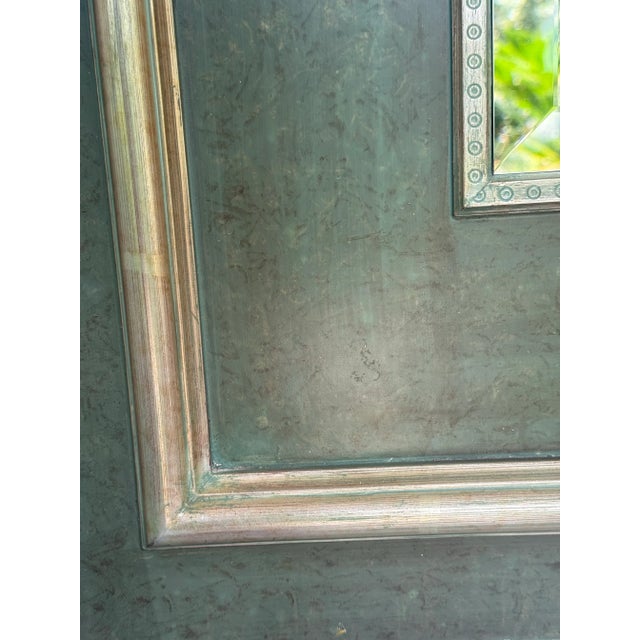 Wood Vintage Howard Elliott Silver Verde Wall Mirror For Sale - Image 7 of 10