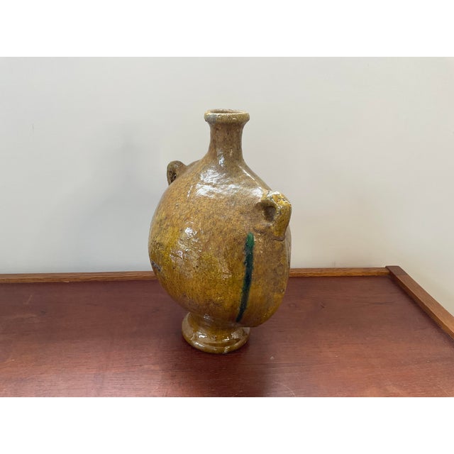 1980s Moroccan Vessel in Yellow For Sale - Image 4 of 18