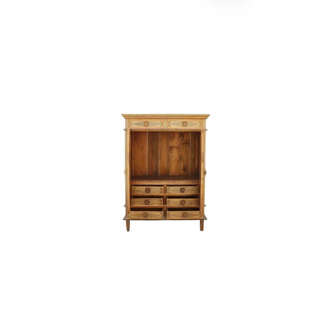 Late 20th Century Late 20th Century Painted Indonesian Teak Armoire For Sale - Image 5 of 12