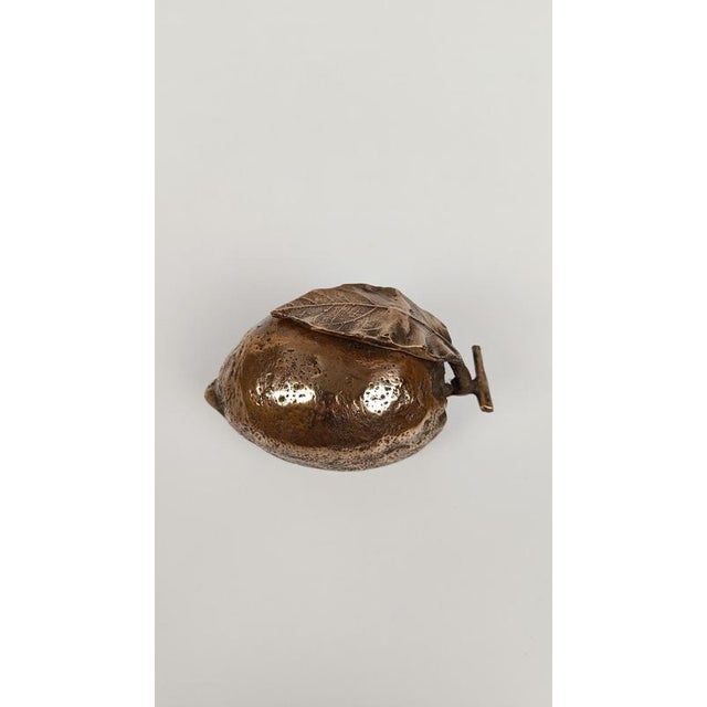 Sculptural Amalfi Coast Lemon Paperweight in Cast-Brass, 1970s For Sale - Image 6 of 18