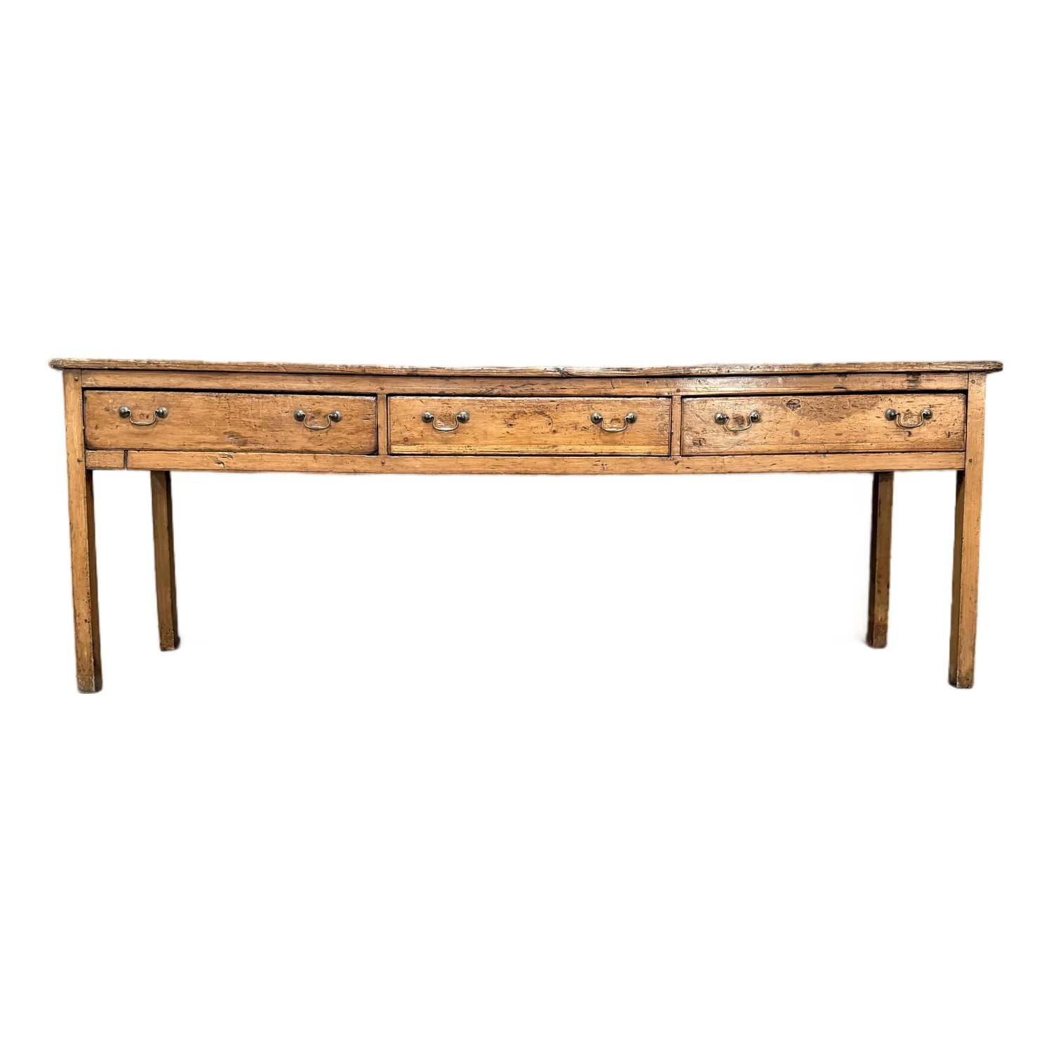 19th C French Draper’s Table Fruitwood Pine 4 Drawer Primitive 90 ...