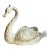 Elegant Mid 20th Century Ceramic Swan Decorative Bowl | Hollywood Regency Coastal Accent 20” Wide For Sale