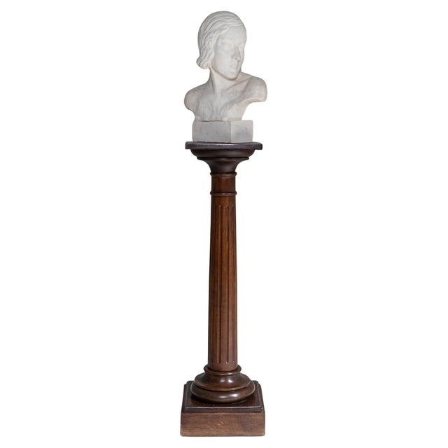19th Century French Oak Pedestal In Original Patina For Sale - Image 9 of 18