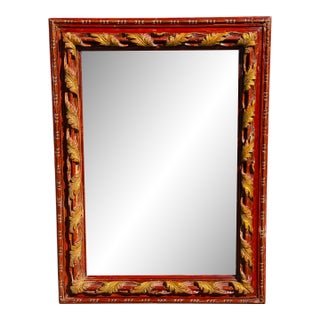 Panache for Michael Taylor Red Giltwood Mirror For Sale