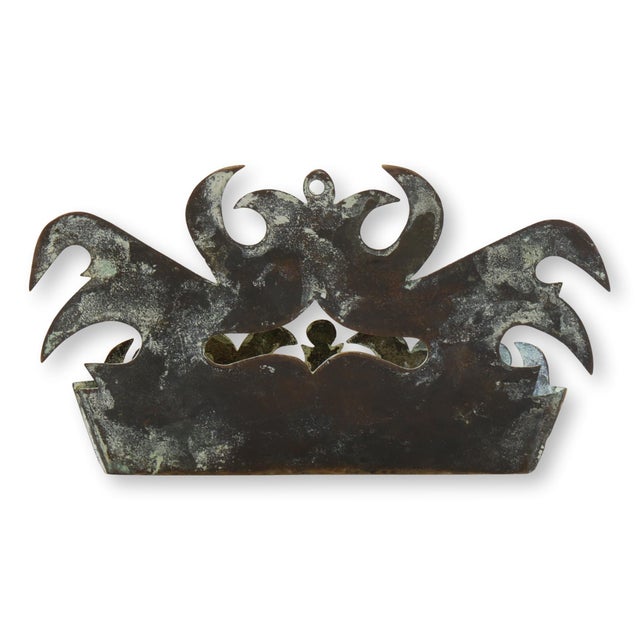 Victorian Brass Crown Wall Pocket For Sale In Los Angeles - Image 6 of 7