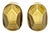 Kenneth Jay Lane 22k Gold Plated Faceted Enamel Nugget Clip Earrings Bold Design, A Pair For Sale