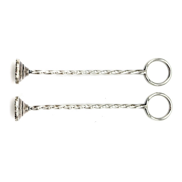 Pair of Continental Silver Cocktail Muddlers, Early 20th Century For Sale - Image 4 of 9