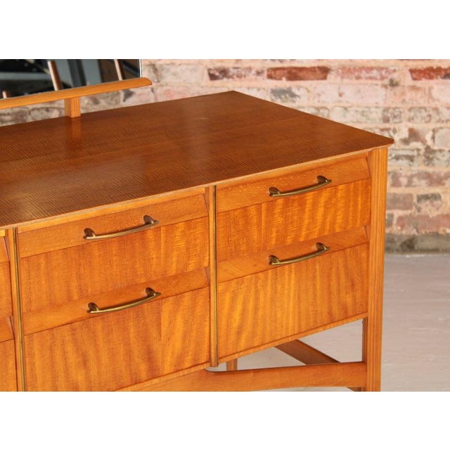 Mid-Century French Mahogany Dressing Table with Mirror, 1960s For Sale - Image 6 of 13