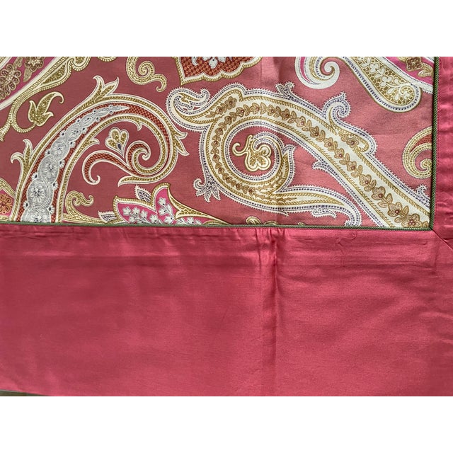 Etro Etro Italian Paisley Fabric Tablecloth With Banded Border 180cm X 280cm (70"x110") For Sale - Image 4 of 8