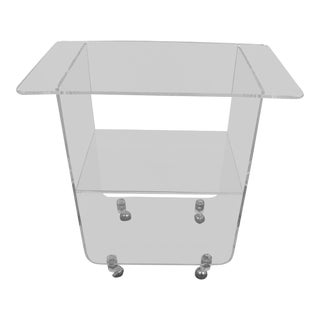 1970s Mid Century Modern Lucite Bar Cart For Sale