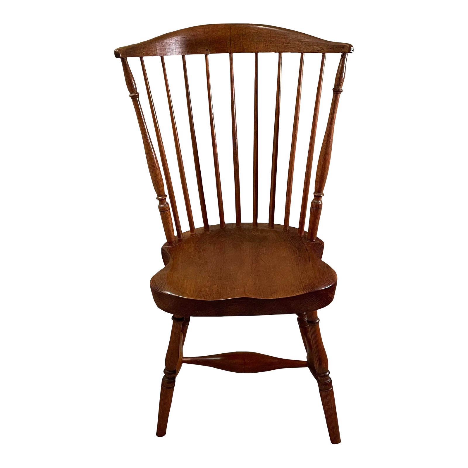 Vintage Fan Back Windsor Chair Made of Solid Oak Chairish