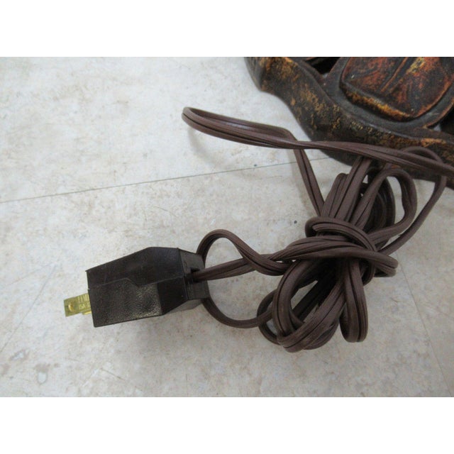 Antique Art Nouveau Etched Metal Pole Floor Lamp For Sale In Philadelphia - Image 6 of 11