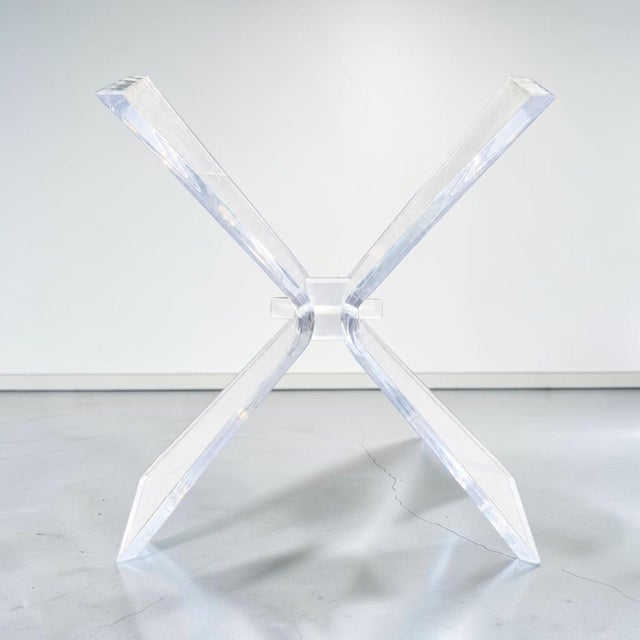 1970s Vintage Lucite Butterfly Console Base For Sale - Image 4 of 8