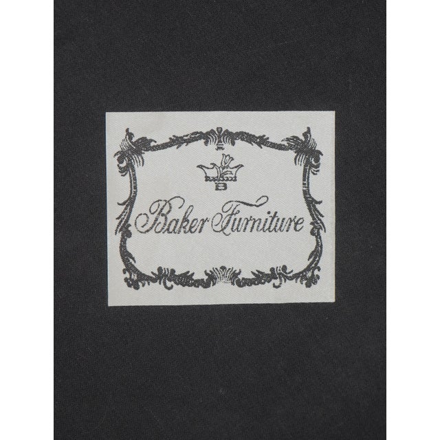 Baker Round Green Velvet Style Upholstered Ottoman For Sale - Image 11 of 11