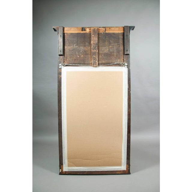 Wood Biedermeier Mahogany, Ebonized and Bronze-Mounted Pier Mirror For Sale - Image 7 of 8