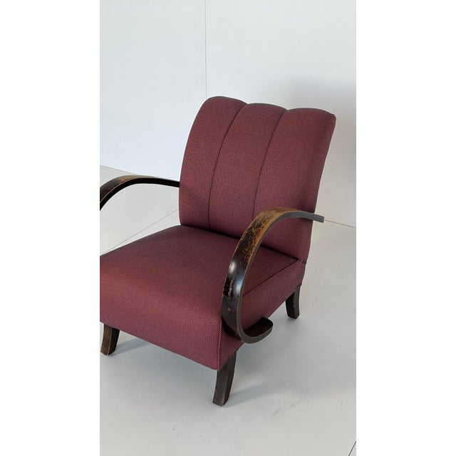 Padded Chair in the style of Jindřich Halabala, 1930s For Sale - Image 6 of 11