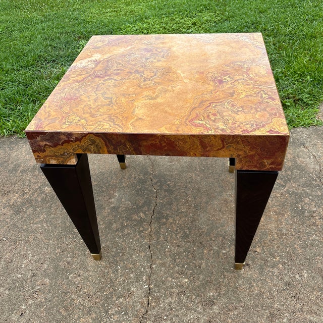 Italian 1990s Modern Italian Marble End Table For Sale - Image 3 of 10