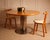 Wood Vintage Italian Circular Dining Table in Wood and Metal, 1970s For Sale - Image 7 of 9