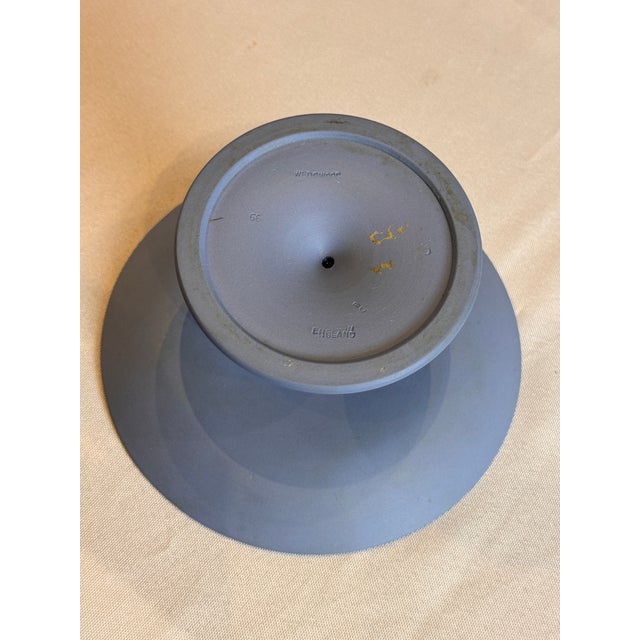 Ceramic Vintage Wedgwood Pale Blue Jasperware Sacrifice Collection – Pedestal Candy Bowl, C. 1950s For Sale - Image 7 of 7