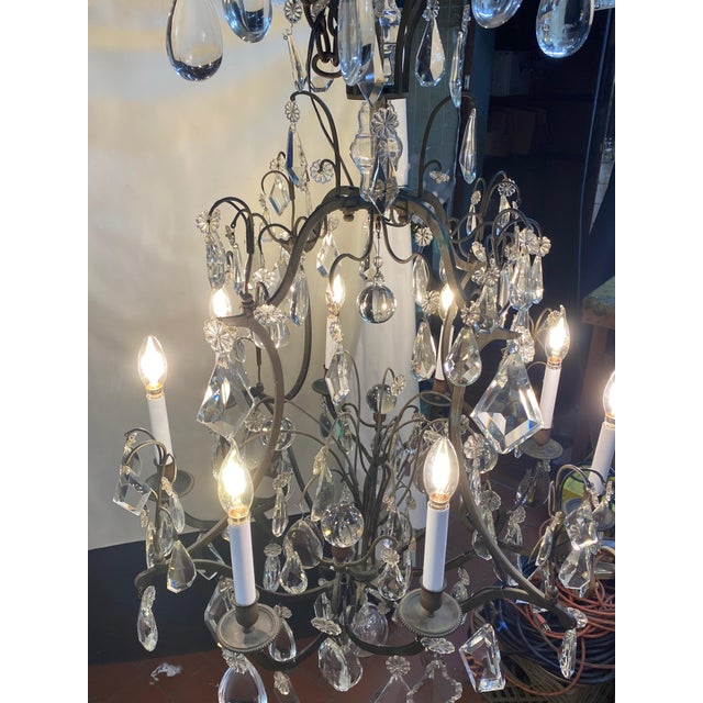 Large - Louis XV Lead Crystal Chandelier. Est. 1764 to 1860, Heavy Baccarat Lead Crystal For Sale In New York - Image 6 of 9