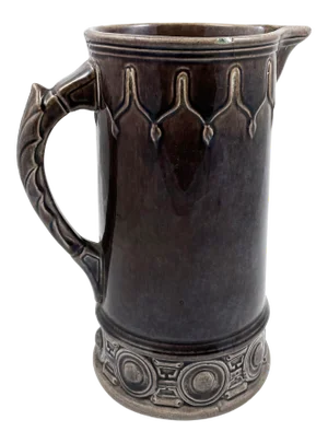 Circa 1880s Griffin, Smith & Hill Etruscan Majolica Cider Pitcher