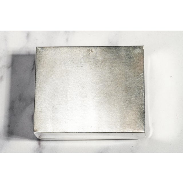 Mid Century Vintage Sterling Silver Box Eagle Emblem Desk Keepsake Box Luxury Home Decor For Sale - Image 13 of 14