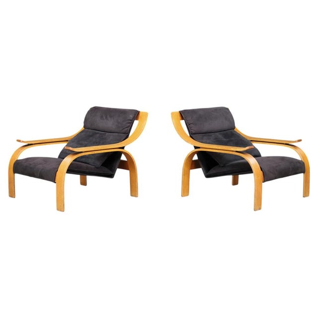 Woodline Lounge Chairs attributed to Marco Zanuso for Arflex, Italy, 1960s, Set of 2 For Sale - Image 11 of 11