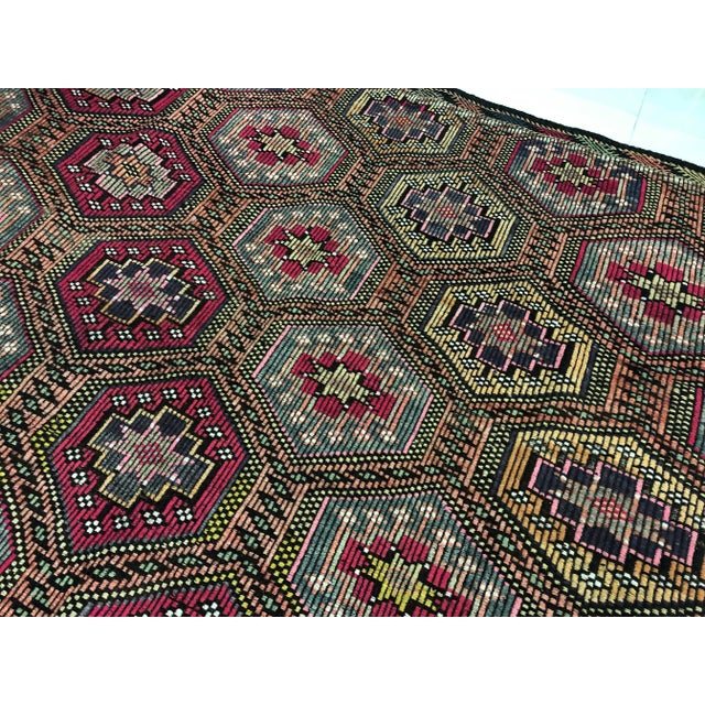 1960s Oversize Tribal Vintage Kilim Rug - 6′7″ × 9′1″ For Sale - Image 9 of 11
