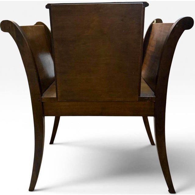Vintage Art Deco Neoclassical Mahogany Copper-Lined Humidor Magazine Side Table For Sale - Image 4 of 18