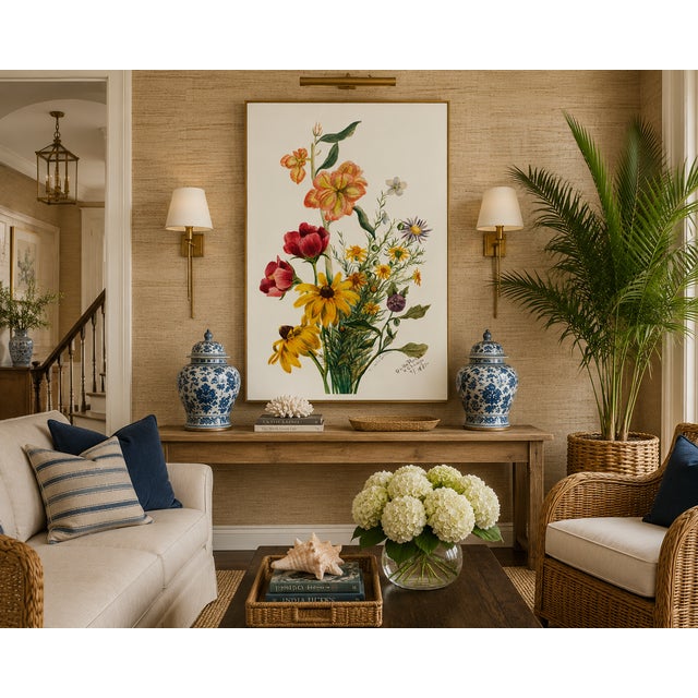 Not Yet Made - Made To Order Vintage Wildflowers Study, Botanical Art Print Reproduction, 32" X 48" For Sale - Image 5 of 9
