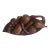 Mid-Century Modern Hand-Carved Monkey Pod Wood Fruit & Leaf Bowl Set - 8 Pieces For Sale