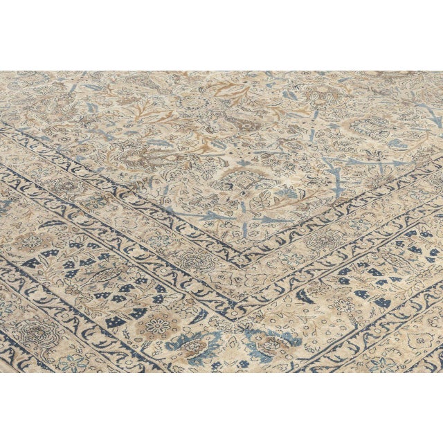 Persian Authentic Persian Kirman Handmade Wool Rug For Sale - Image 3 of 3