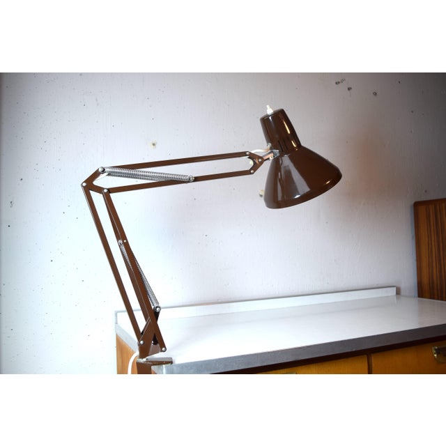 Brown Brown Architect's Lamp, Sweden, 1970s For Sale - Image 8 of 8