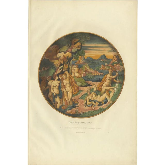 Delange, Illustration of a Plate Depicting Mr. De Basilewski, 1869, Print For Sale