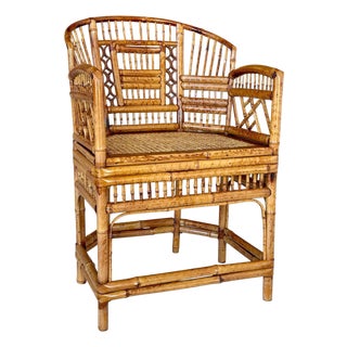 Mid-20th Century Restored Brighton Pavilion Bamboo & Cane Side Chair For Sale