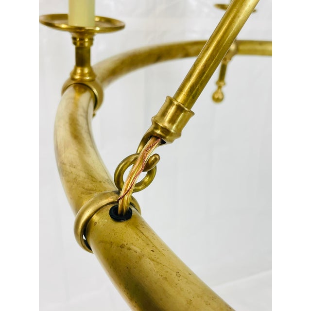 Oil Rubbed Solid Brass Chandelier by Chapman & Mayers for Visual Comfort For Sale - Image 12 of 17