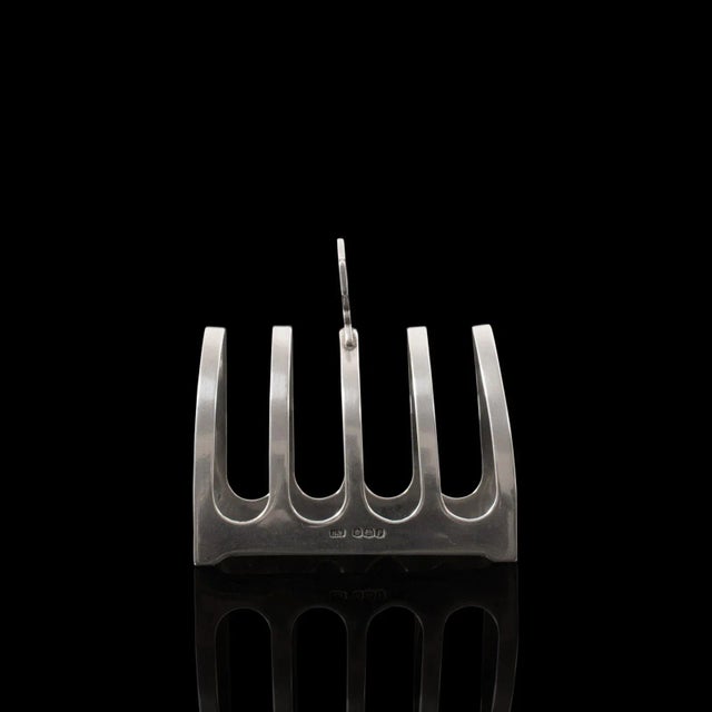 Silver Circa 1950 English Silver Toast Rack For Sale - Image 8 of 13