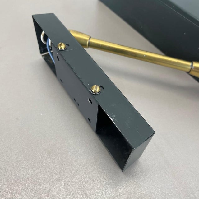 Modern Brass and Metal Adjustable Wall Light, 1950s For Sale - Image 14 of 18