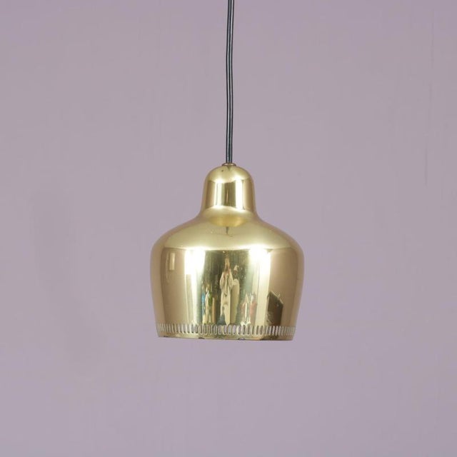 Goldenrod Vintage Hanging Lamp by Alvar Aalto for Louis Poulsen, 1950s For Sale - Image 8 of 8