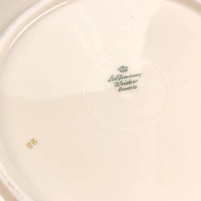 Vintage Ceramic Soup Plates with Floral Decorations and Golden Edging from Seltmann Weiden, Bavaria, Set of 12 For Sale - Image 6 of 7