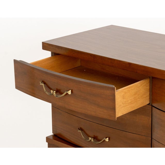 Mid 20th Century Bassett Furniture Walnut Chest of Drawers For Sale - Image 5 of 10