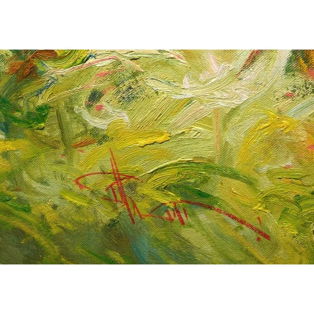 Robert Hagan "Beautiful Places"Original Oil on Canvas Girls on Field Hand Signed For Sale - Image 4 of 4