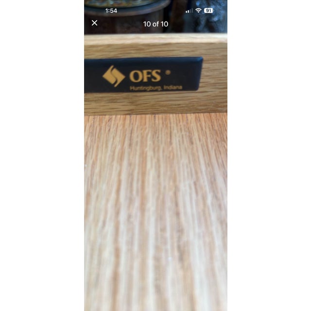 1990s Ofs Classic Soild Wood 6 Drawer Desk Made in Indiana For Sale - Image 5 of 10