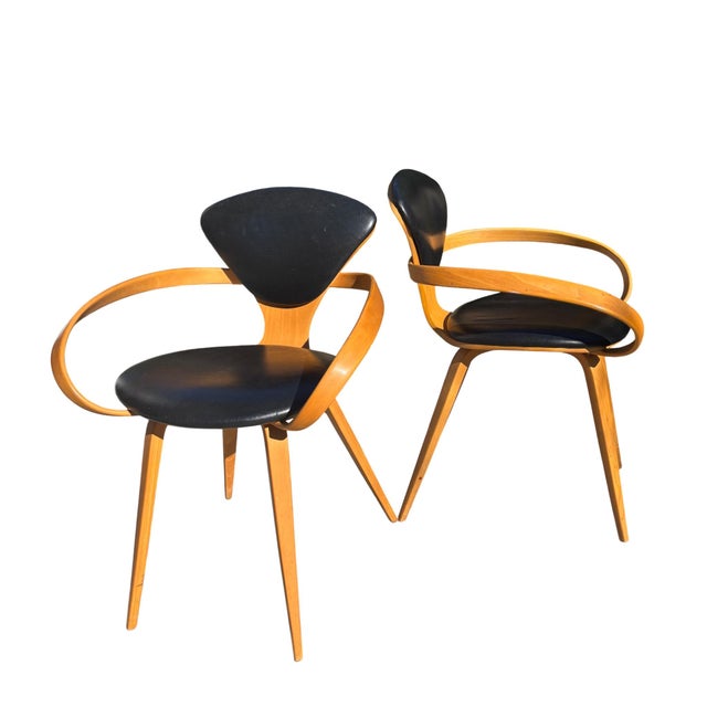 Norman Cherner for Plycraft Pretzle Arm Chairs - Pair For Sale - Image 10 of 10