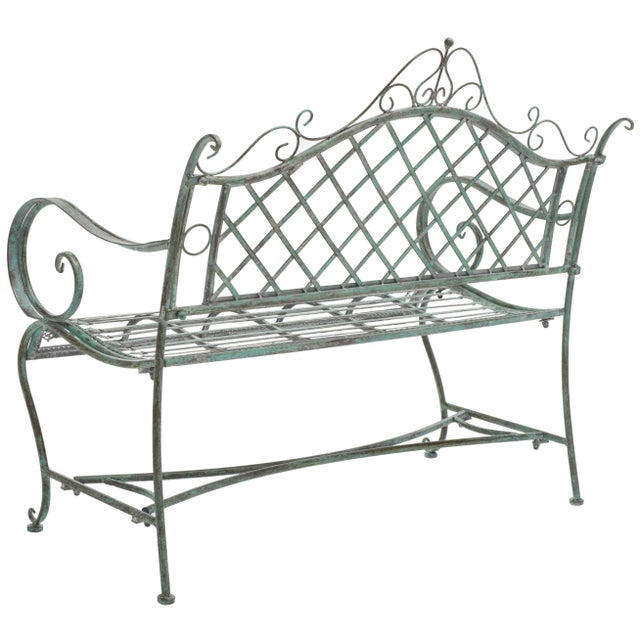 Abner Bench - Antique Dark Green For Sale In Philadelphia - Image 6 of 8