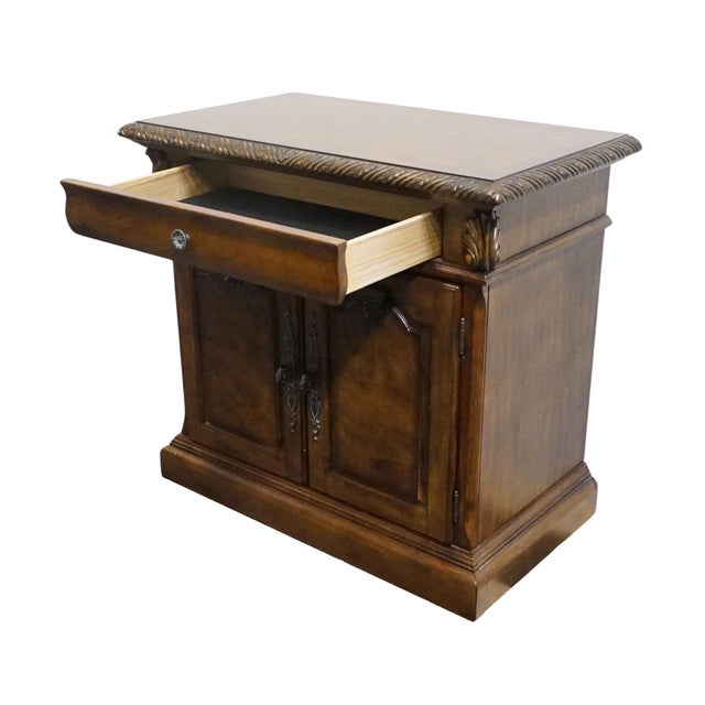 Brown Ashley Furniture Casa Mollino Pecan Rustic European 36" Three Drawer Cabinet Nightstand B543-93 For Sale - Image 8 of 14
