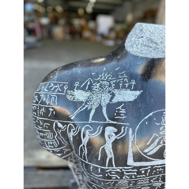 Egyptian Marble Bust Sculpture For Sale - Image 9 of 15